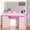 Pink, variant on 47" Black Vanity Desk with Lighted Mirror, Glass Top Makeup Table with Charging Station, 11 Drawers Divided Storage Dressing Table, 3 Color Lighting Modes