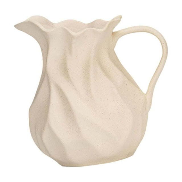 Jarrón de cerámica para decoración del hogar, decoración de mesa, jarrón moderno, florero rústico para oficina, cafetería, hogar, estantería, sala de L