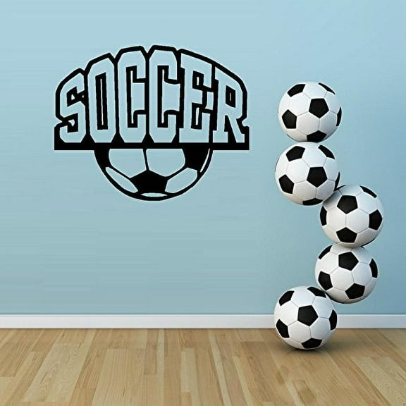 Decal ~ Soccer ~ WALL DECAL, HOME DECOR 13" X 16"