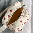 thumbnail image 4 of Lindo Bolso Hombro Fresa Cruzado Pana para Mujer () Blanco, 4 of 9