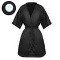 thumbnail image 6 of BESTONZON Lurrose 1PC Salon Client Gown Robes Cape Hair Salon Hair Cutting Smock for Clients Kimono Style (Black), 6 of 6