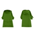 thumbnail image 4 of 2023 Womens Cute Frog Hoodies, Unisex Frog Hoodie Zipper Mouth Cosplay Costume Pullover Sweatshirt with Pocket, 4 of 8