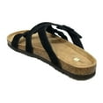 thumbnail image 3 of Gaahuu womens leather braided criss cross memory foam footbed sandal, 3 of 5