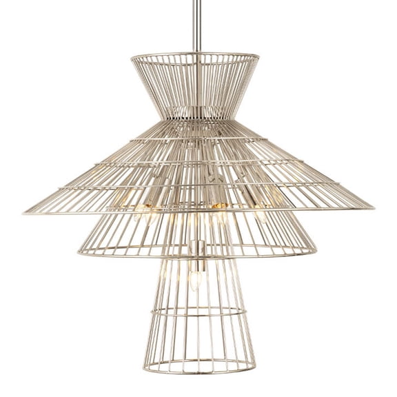 6015-6PN-Z-Lite-Alito - 6 Light Chandelier-Polished Nickel Finish