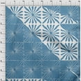 thumbnail image 4 of oneOone Cotton Cambric Medium Blue Fabric Geometric Modern Flower Sewing Craft Projects Fabric Prints By Yard 56 Inch Wide, 4 of 4