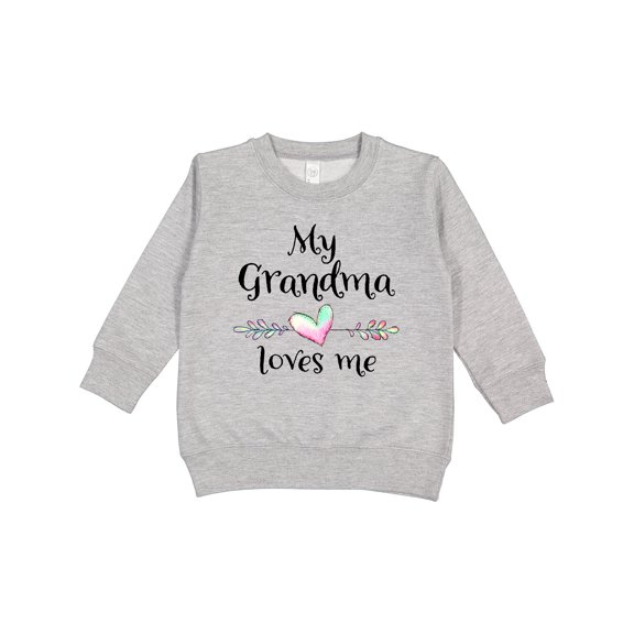 Inktastic My Grandma Loves Me Heart Grandchild Toddler Sweatshirt