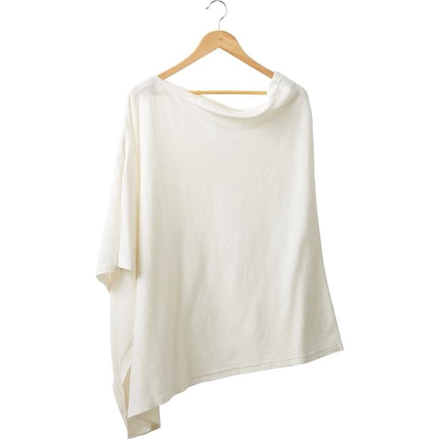 Poncho de Coton Uni Rose & Ivoire - Taille Unique