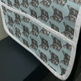 thumbnail image 3 of Cat Microwave Oven Cover, Pet Kitten Portraits Graphic Kitty Faces Animal Cartoon Funny Whiskers Meow, Water Resistant Organizer with Pockets for Kitchen, 36" x 12", Pale Blue and Grey, by Ambesonne, 3 of 4