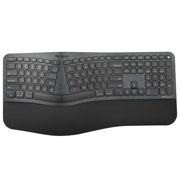 Targus Sustainable Ergonomic EcoSmart Keyboard, AKB871US, Black