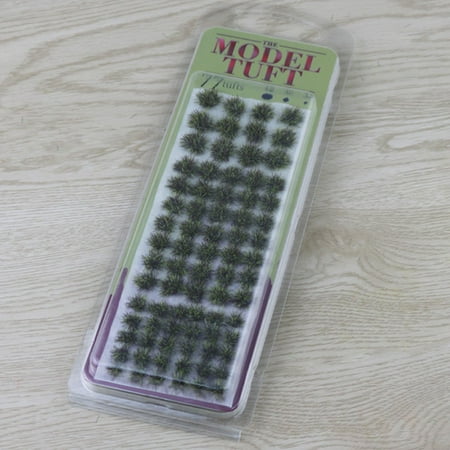 

Fule 77Pcs Self-Adhesive Static Grass Tufts Miniature Scenery Bushy Green Landscape