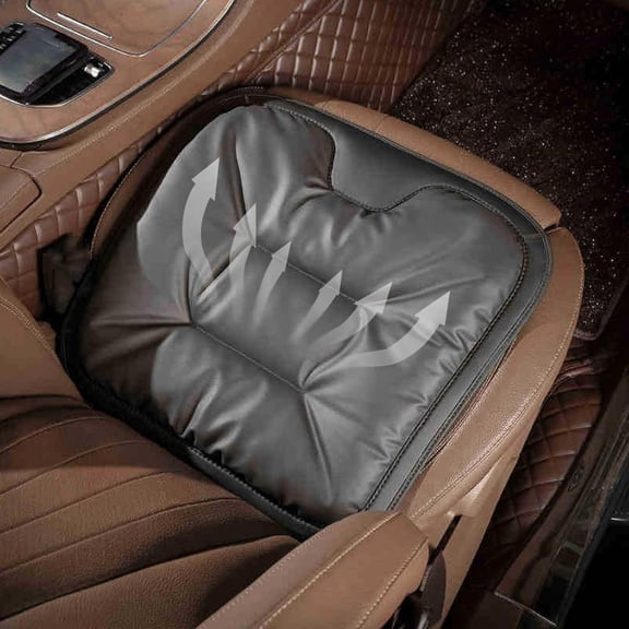 JEBTBFZE Memory Foam Car Seat Cushion with Lumbar Support, Soft Comfortable Seat Pad for Car, Office & Home Chair (Black, Front Seat)