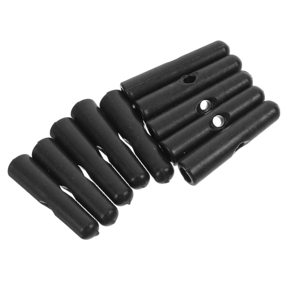 BESTYASH Plastic Umbrella Accessories Black Tail Beads Easy Installation for Home 10Pcs