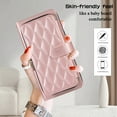 thumbnail image 6 of SaniMore for iPhone 15 Plus Buisness Case, Zipper Purse [Card Holders] Magnetic Clasp Kickstand Wrist/Crossbody Chain Lanyard PU Leather Wear-resistant Full Body Protective Wallet Shell, Rosegold, 6 of 9