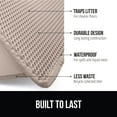 thumbnail image 3 of GORILLA GRIP Waterproof Cat Litter Mat, Easy to Clean Honeycomb Waste Trapping Mats, 24x15 Beige, 3 of 9