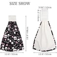 thumbnail image 3 of 1 Pcs Hanging Towels, Dish Towels Skull Pink Elements Absorbent Hand Towels with Hanging Loop Washcloth for Bathroom Kitchen, 3 of 7