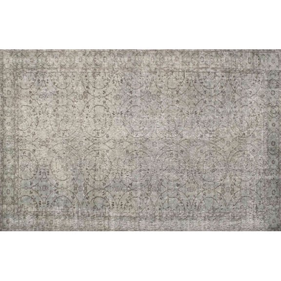 Ahgly Company Machine Washable Indoor Rectangle Contemporary Sage Green Area Rugs, 5' x 7'