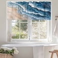 thumbnail image 4 of Abstract Waves Valances for Windows, 42 x 12in, Spray Blue White Ocean Seaside Watercolor Rod Pocket Kitchen Valance Curtain Light Filtering Window Treatments for Living Room Bedroom, 1 Panel, 4 of 7