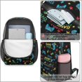 thumbnail image 4 of Game Controller Black Pattern 17" School Backpacks for Teens,Waterproof Oxford Fabric,S-Shape Padded Straps for School,Travel,Hiking,Camping, 4 of 6