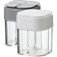 thumbnail image 4 of 2 pcs Salt and Pepper Shaker 4 Grids Empty Spice Dispenser Seasoning Shaker with Lid, 4 of 7