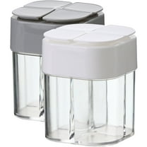 Masteelf 2 Pcs Shaker Spice Multi-compartment Travel