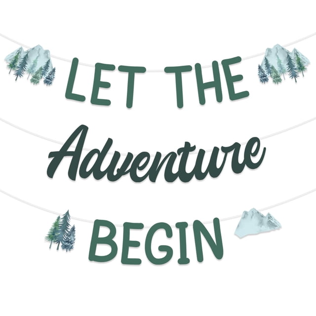 Decoraciones para baby shower Sursurprise Adventure Deja que comience la aventura