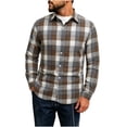 thumbnail image 5 of SAWOBUUN Mens Flannel Shirts Long Sleeve Flannel Shirt for Men Cotton Casual Button Down Plaid Shirt, 5 of 8