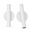 2 Pcs Round White, variant on Qczoyp 2-Piece Wall Mounted Flower Vase, Metal Floral Tube Holder with Round Backplate, Self-Adhesive Wall Decor for Living Room, Bedroom, Hallway, Fresh or Dried Flowers, Black