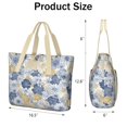 thumbnail image 3 of Tote Bag for Women - Pioneer Flower Shoulder Bag - Large Utility Work Duffle Bag with Zipper Handbag for Travel, Work, Sprots, 3 of 5