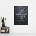 thumbnail image 2 of Slate Quote Shakespeare Witchcraft in Your Lips Extra Large XL Wall Art Poster Print, 2 of 3