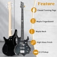 thumbnail image 2 of Ktaxon 44in Electric Bass Guitar with 20W Amp, 4 String Flame Style Bass Guitar Starter Kit, Black, 2 of 10