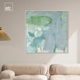 thumbnail image 4 of Lilly Pad Abstract II Canvas Coastal Farmhouse Wall Art by Art Remedy, White Frame, 40" x 40", 4 of 8