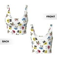 thumbnail image 6 of Goofa French Bulldog With Coffee Cup Printed Sports Bras for Women, High Impact Running Bra Workout Crop Tank Tops Longline Sports Bra Push up-Small, 6 of 9