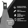 thumbnail image 4 of Magnetic Waffle Weave Microfiber Golf Towel with Clip Gray, 4 of 7
