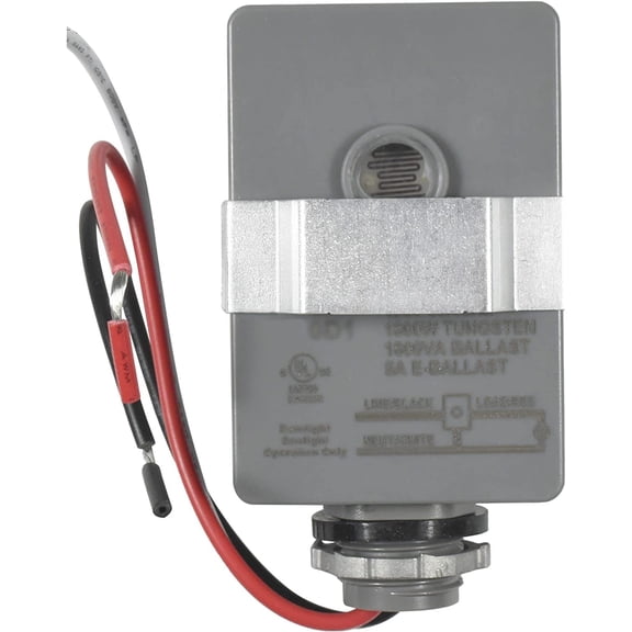 HQRP Photocell Thermal Type Light Sensor Stem Mount Dusk to Dawn Hardwired Switch Photoelectric Control for Barn Lights Outdoor