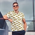 thumbnail image 4 of Fotbe Leopard Print Camiseta Polo de Golf para Hombre con Estampado – Camisa Deportiva Transpirable con Cuello Abotonado-3X-Large, 4 of 6