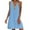 Blue, variant on SRZYMJ Women Summer Dresses Short Sleeve Flowy Dresses Casual Loose Swing Midi Dress Lace V Neck Comfy Beach Sundress