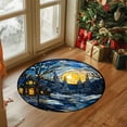 thumbnail image 7 of Uutvery Christmas Decor Kitchen Rugs Holiday Themed Round Area Rug Non Slip Washable Soft Carpet for Living Room Bedroom Entrance Floor Mats Festive Home Decoration 15.75 Inches, 7 of 7