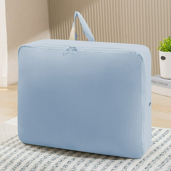 HomeDM Comforters Storage Bags Blanket Clothes Organization and Storage Containers for Comforters,Bedding, Stackable Organizer with Reinforced Handle, Sturdy Zippers