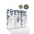 thumbnail image 2 of Navy Blue Ombre Botanical Wall Art for Living Room,Canvas Picture Wall Decor for Bathroom Bedroom,Watercolor Pastoral Leaf Rustic Painting Artwork for Office Kitchen Hallway Dining Room Decor 12"x16", 2 of 8