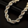 thumbnail image 4 of Men's Stainless Steel Hollow Rope Chain Big Chunky Necklace Hip Hop 90's Rapper Style Fashion Accessory 30mm 30", 4 of 4