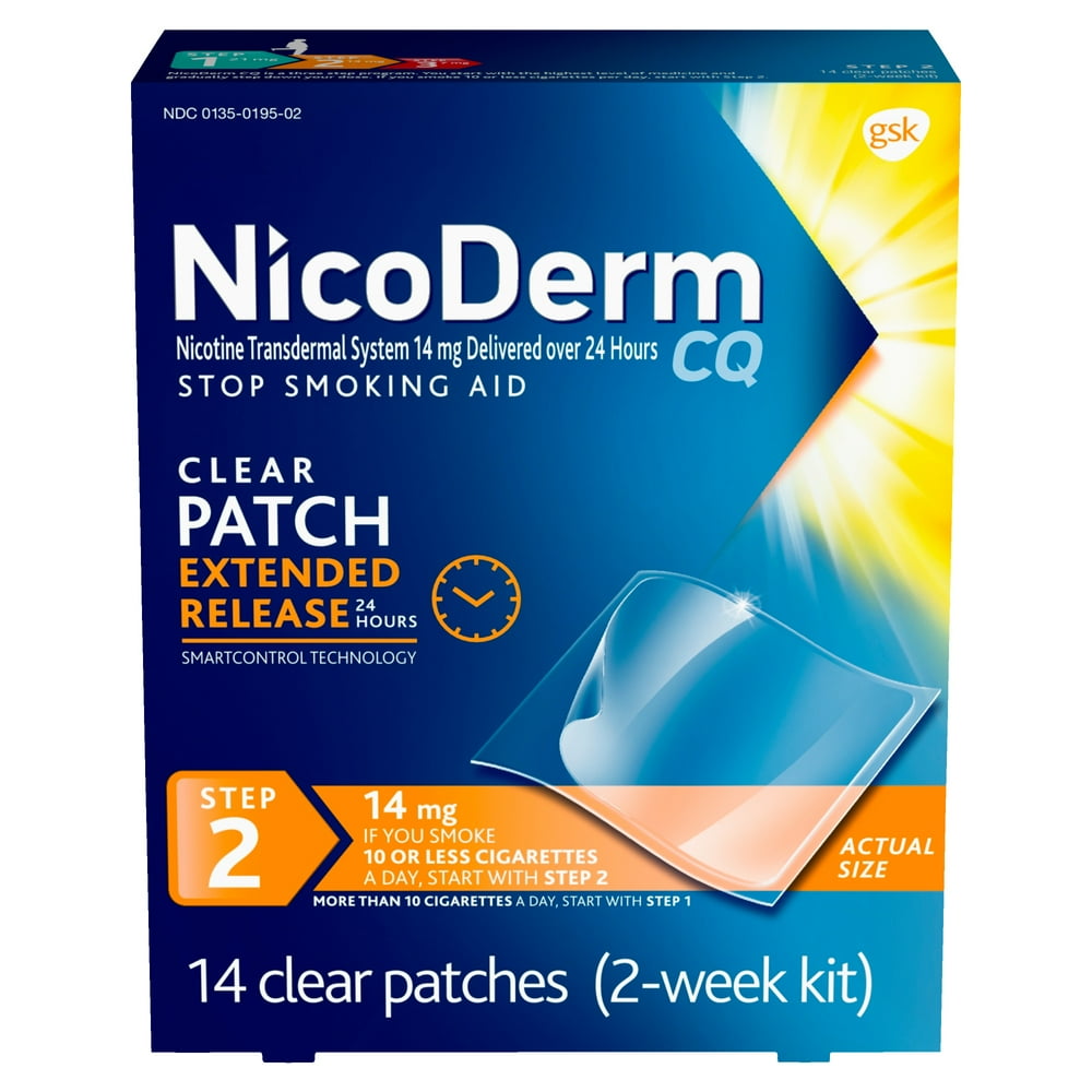 Nicoderm CQ Step 2 Extended Release Nicotine Patches to Stop Smoking