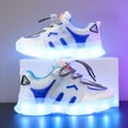 thumbnail image 2 of VUHXZWAF Toddler Sneakers Gradient Light Lace Up Soft Soles Boys Shoes Running Footwear Size 3.5, 2 of 4