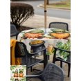 thumbnail image 6 of Square Outdoor Tablecloth with Umbrella Hole St. Patrick's Day Outside Table Cloth Waterproof Patio Table Cover Green Gnomes Lucky Shamrocks Vintage Zipper Tablecloths for Picnic Camping 60x60 Inch, 6 of 8