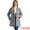 Grey Blue, variant on Women's Notched Lapel Double Breasted Raglan Sleeve Coat Pea Green XL