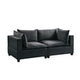 thumbnail image 2 of 83.5" Madison Dark Gray Unique Comfortable Loveseat Couch, 2 of 6