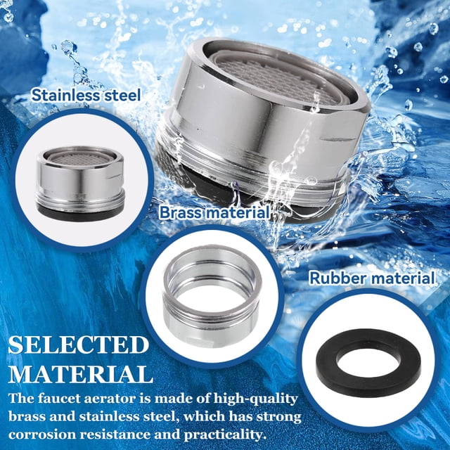 Xingzhi 4pcs/set Easy-install Bathroom Aerator Durable And Universal-fit 4Pcs In 1 Pack Silver 1Set