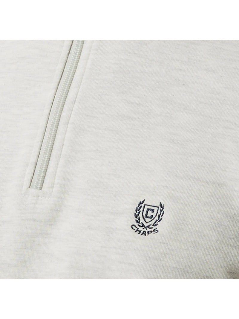 Chaps Men's & Big Men's Cotton Interlock Quarter Zip Mock