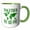 Green/White, variant on 3drose, Image of Words Together We Are One with World Map, 15oz Two-tone Green Mug