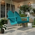 thumbnail image 2 of Wildridge Classic Adirondack Porch Swing, Aruba Blue - Outdoor Weather Resistant Recycled Plastic Furniture for Patio, 2 of 4