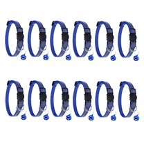 GASTROPOD 12Pcs Cat Collar,Adorable Breakaway Cat Collar with Bells,Reflective Kitten Collar for Enhanced Safety,Adjustable Cat Collars for Small Pets
